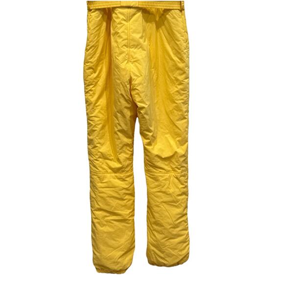 Subello Sz 14 Yellow Ski Snow Suit Belted Zip Snap Rad Vintage 80s90s April TMNT - Picture 9 of 10
